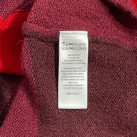 Cynthia Rowley XL Red Colorblock Sweater - Picture 4 of 8